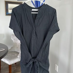 VINCE - Apron Tie Midi Dress